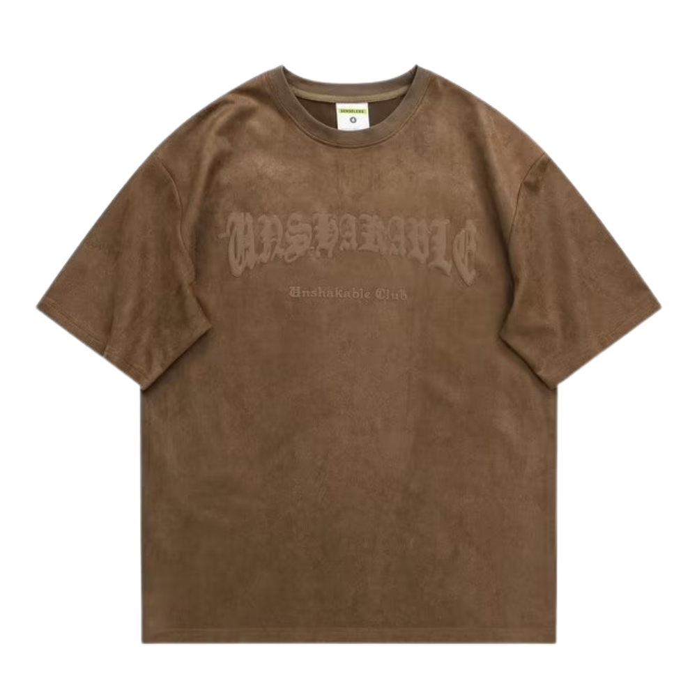 Vintage Skull Wing Suede T-Shirt