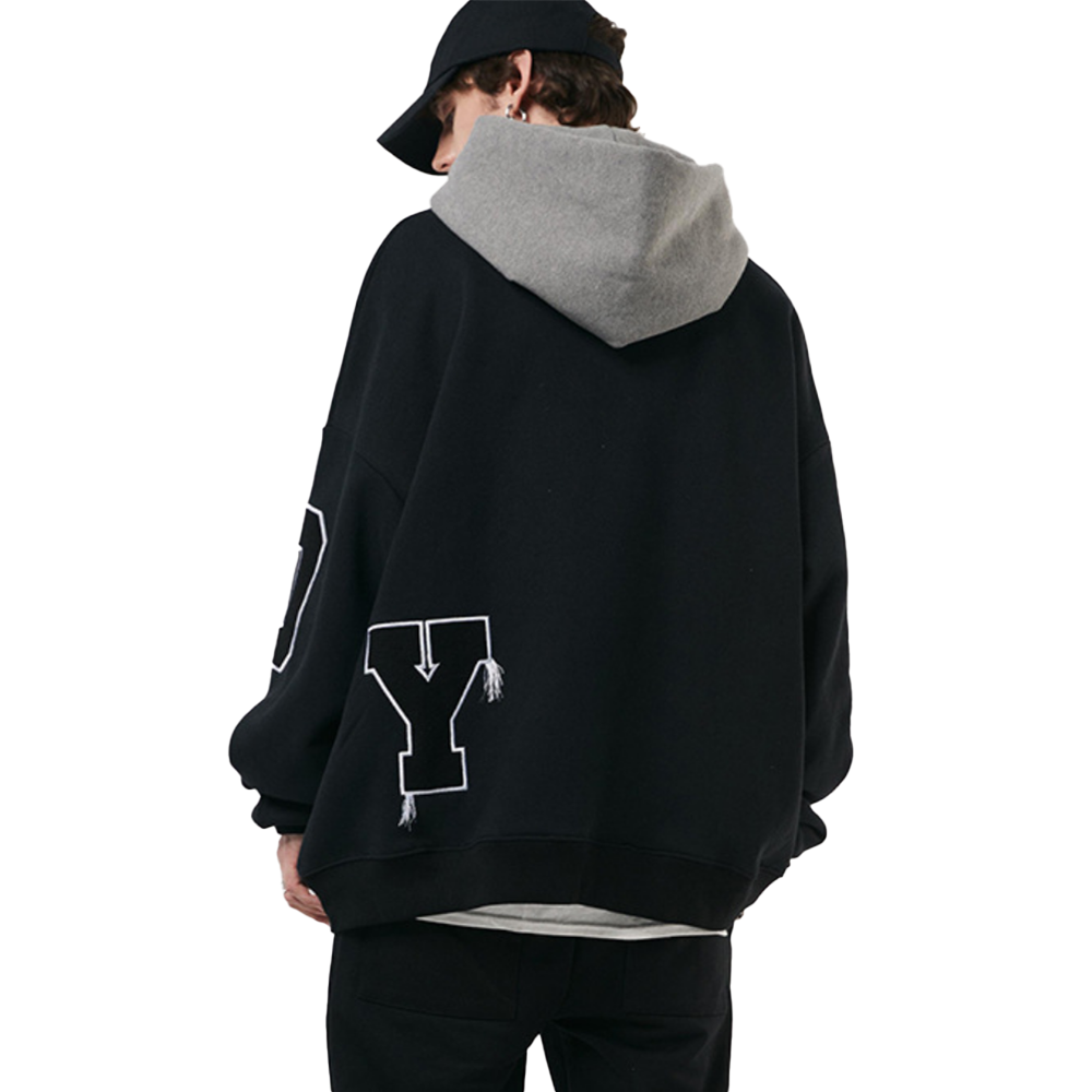 Simple Letter Embroidered Hoodie