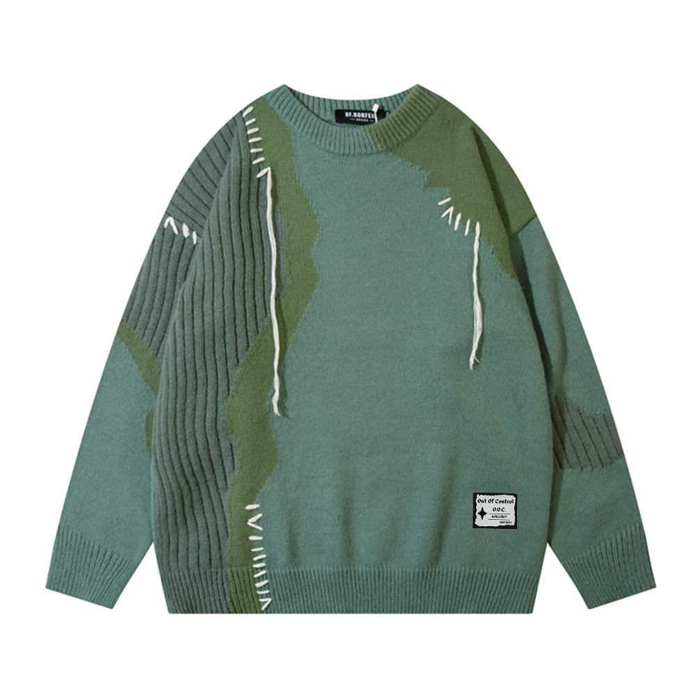 OOC' Stitched contrasting tassels Sweater