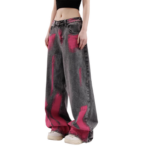 Women's High Street Graffiti Jeans