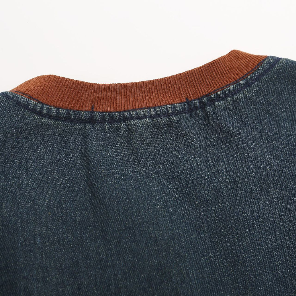 Retro Patch Embroidered Washed T-shirt