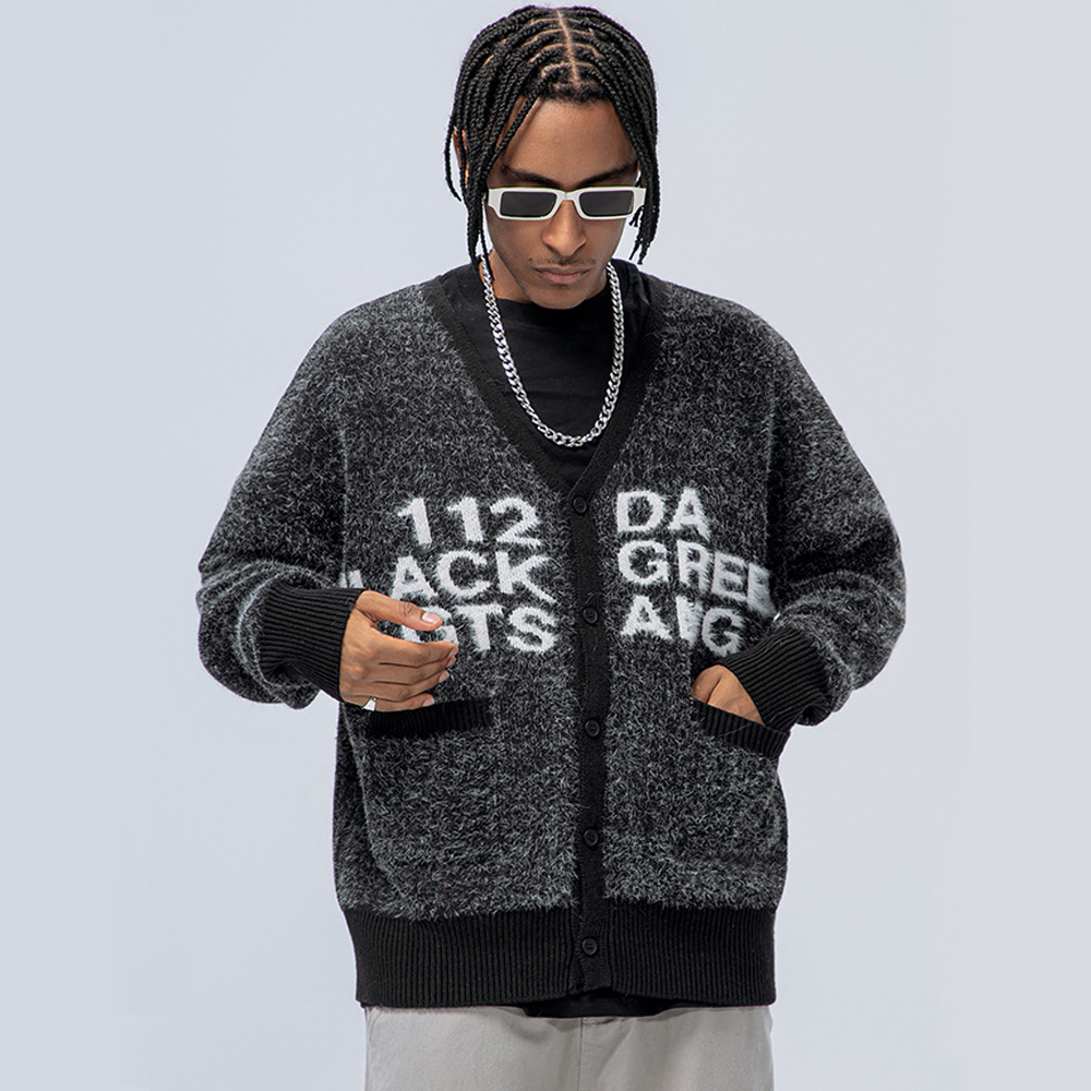 Lazy Letter Knit Cardigan