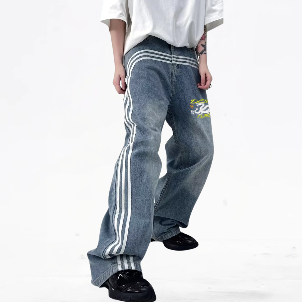 DF| Sport Dragon Print Jeans