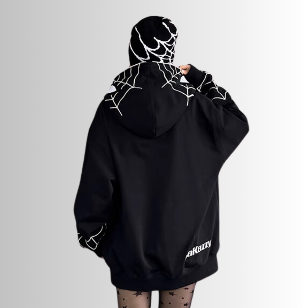 Dark Spider-Man Embroidered Hoodie