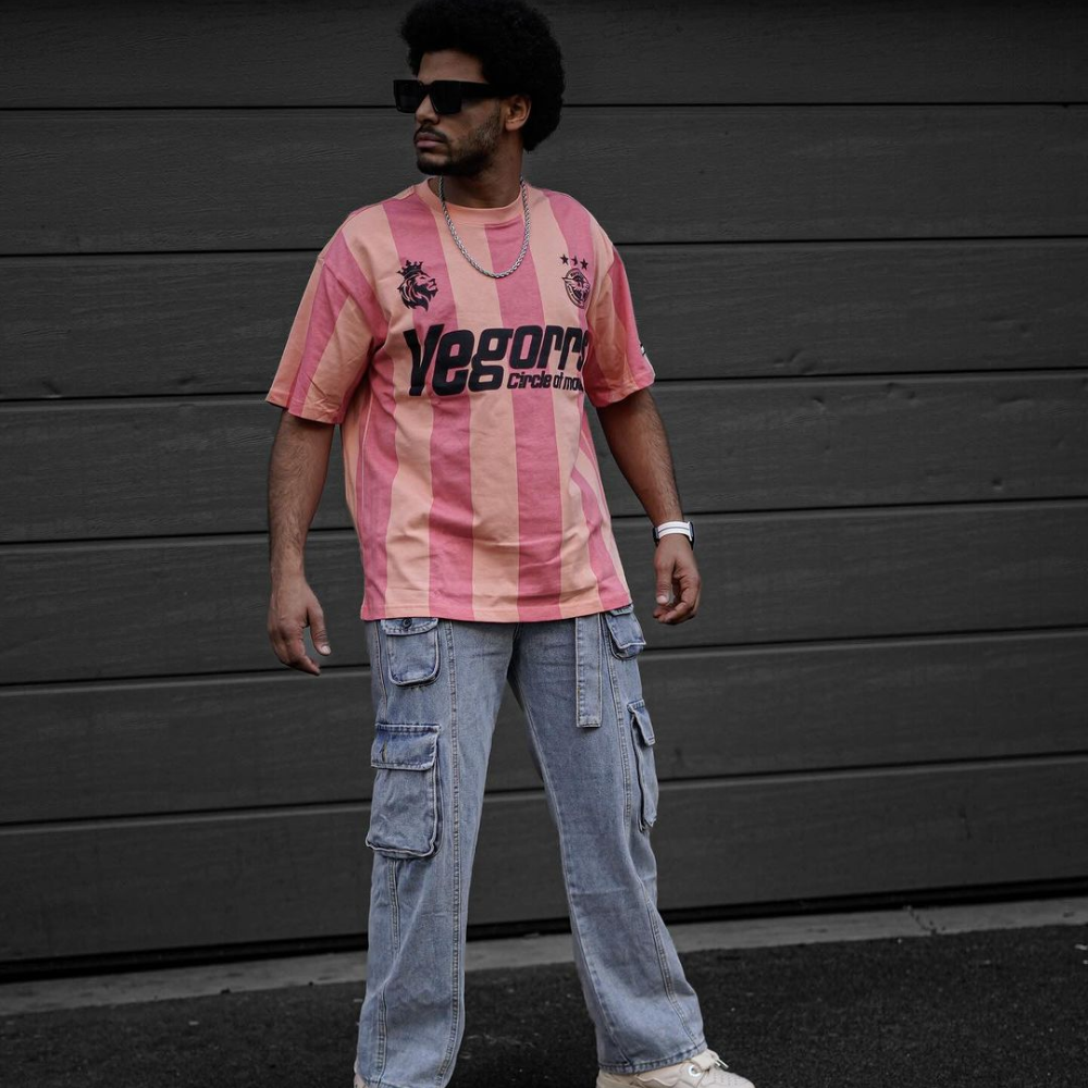 Retro Striped Contrast Color T-Shirt