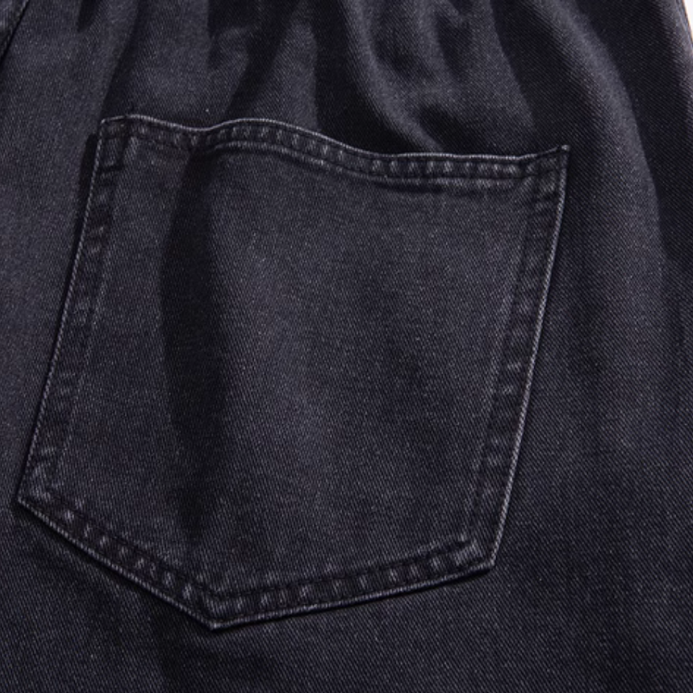 Retro Versatile Washed Denim Shorts