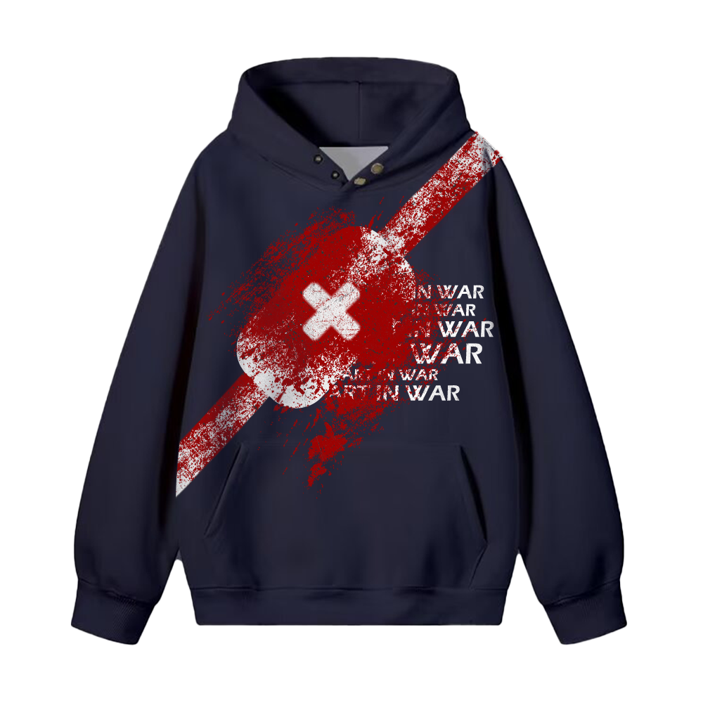 Art In War Blood Red Medical Kit Hoodie