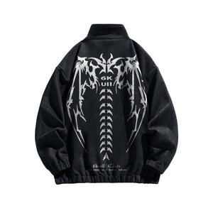 6Kull Street Bone Wing Zipper Sweatshirt