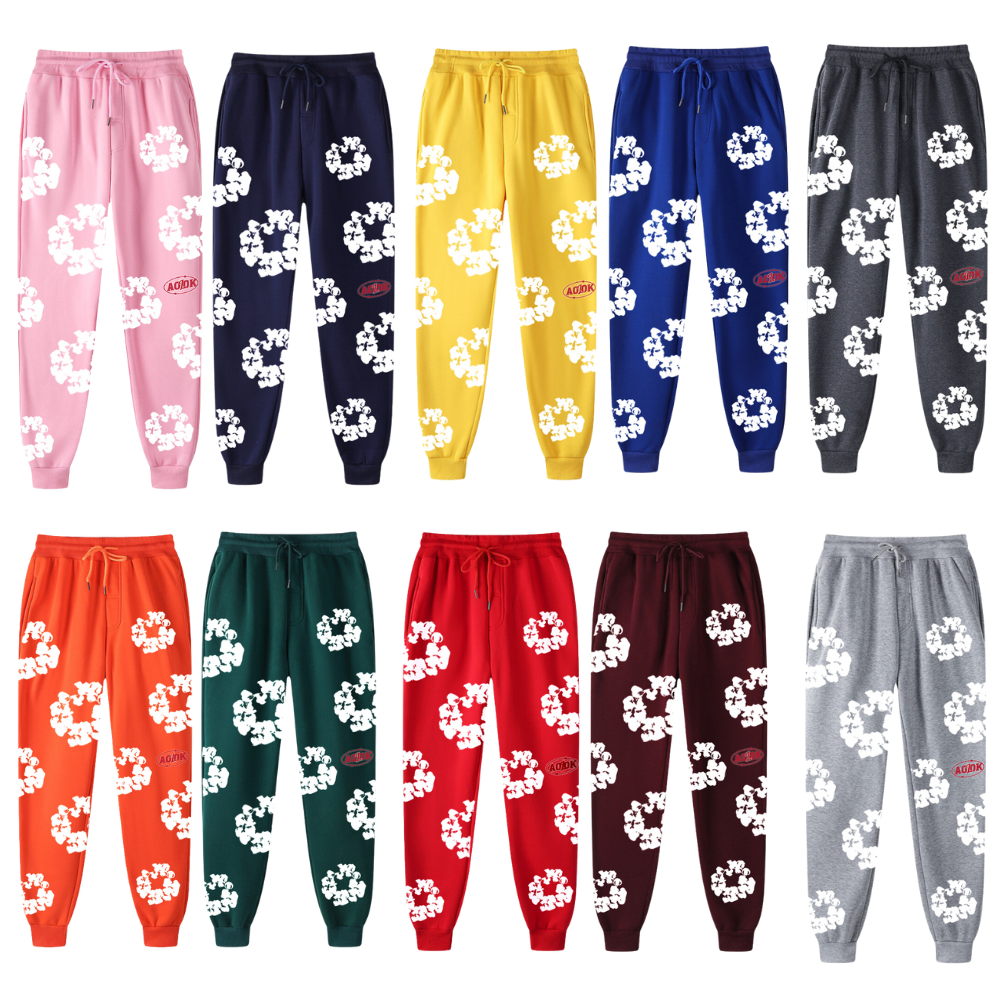 Kapok Print Drawstring Sweatpants