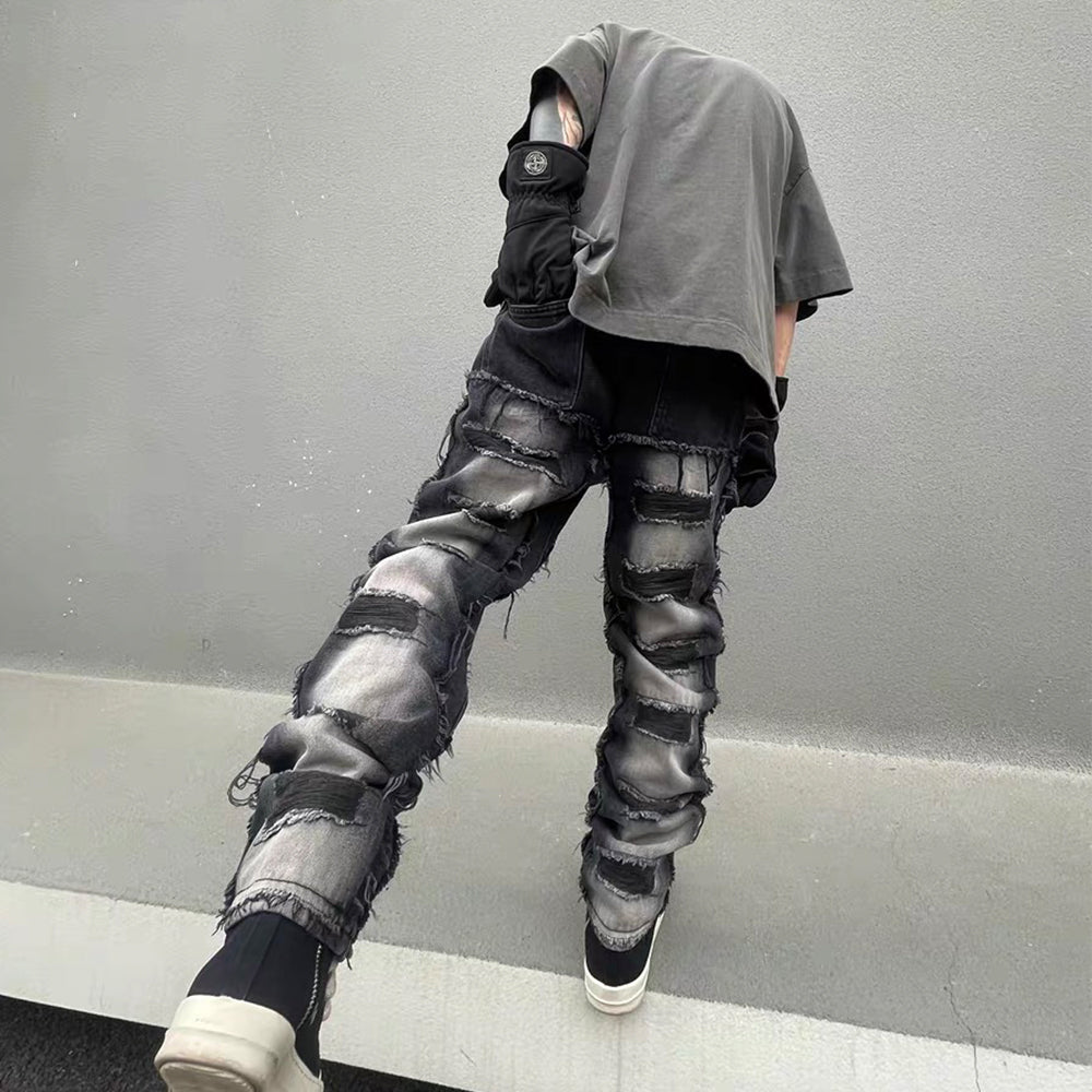 CE | American High Street Gradient Hole Jeans