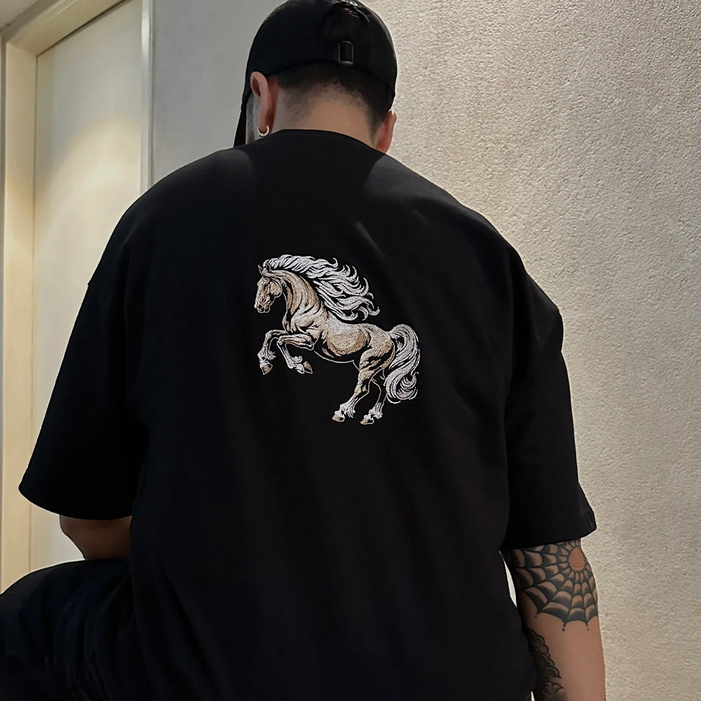 Evokyn Embroidered Horse Tee