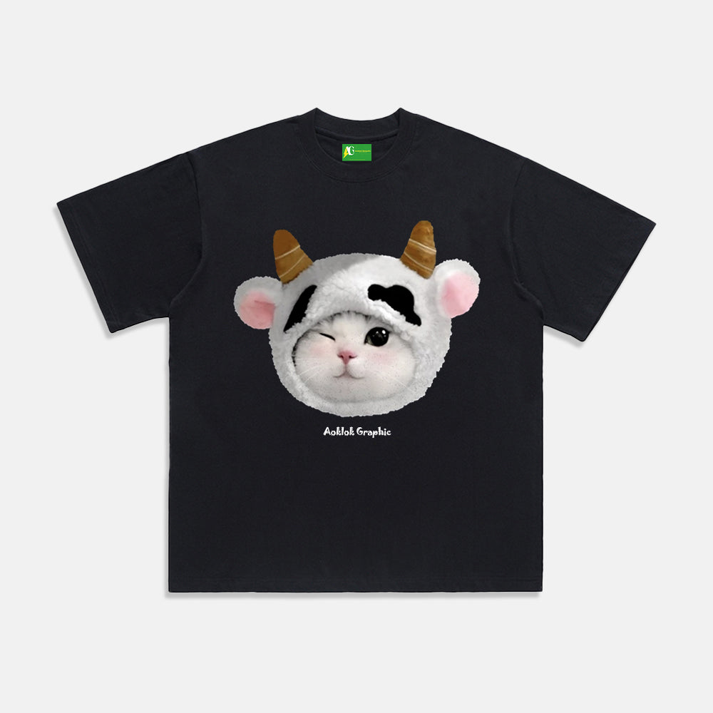 AG®Cute Cow Cat T-Shirt