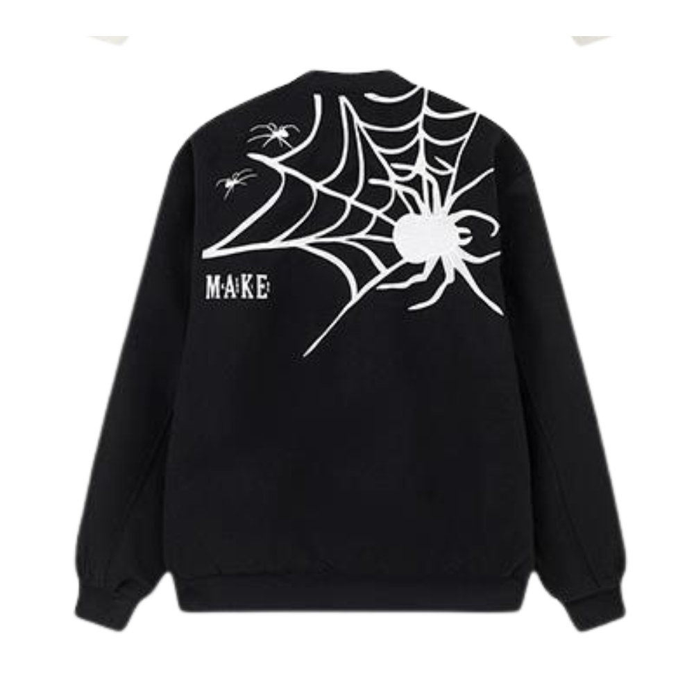American Spider Web Embroidered Jacket