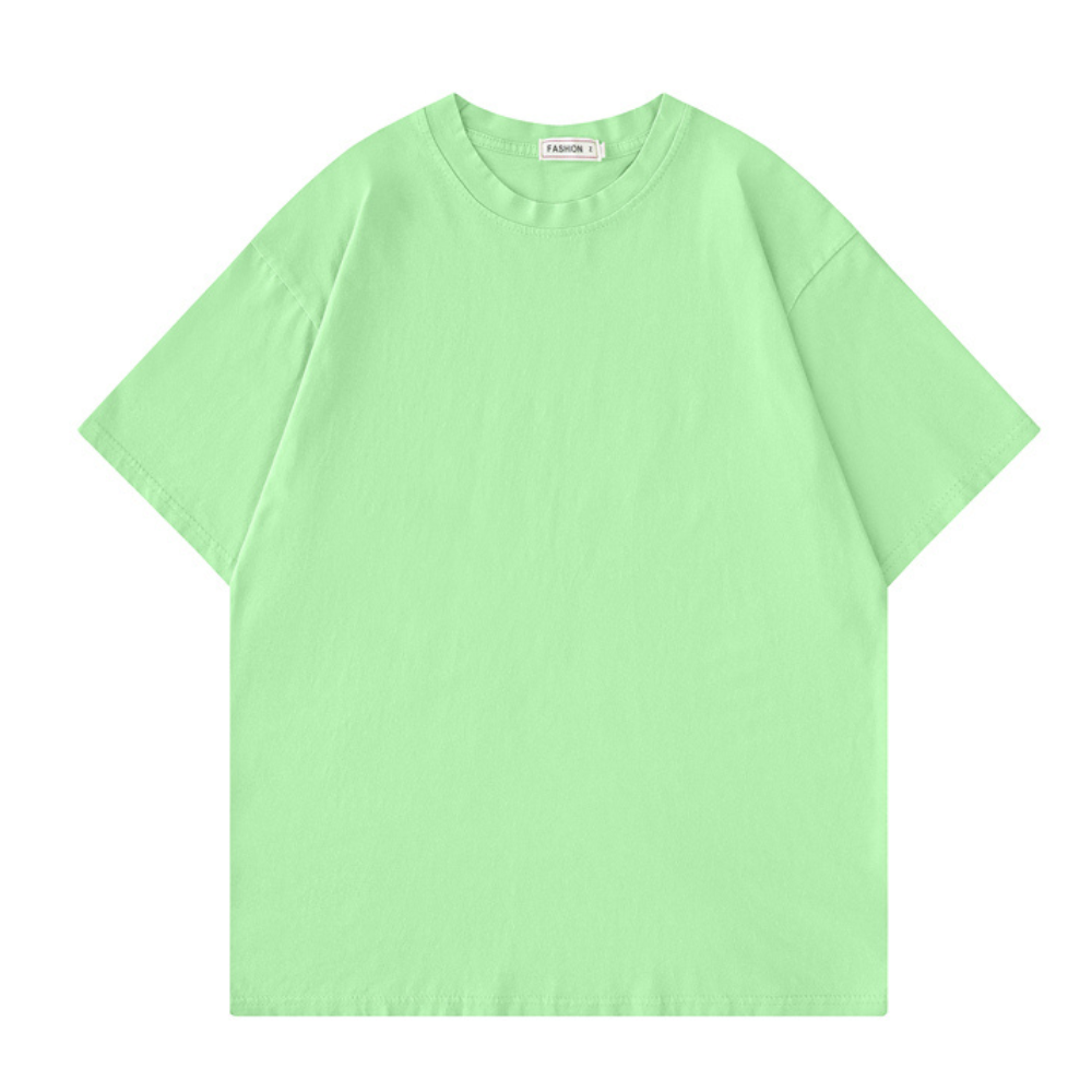 Casual Solid Color Washed T-shirt