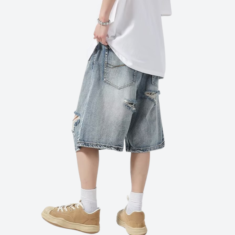 American Ripped Denim Shorts