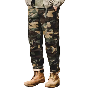 New Trendy Brand Loose Straight Camouflage Cargo Pants