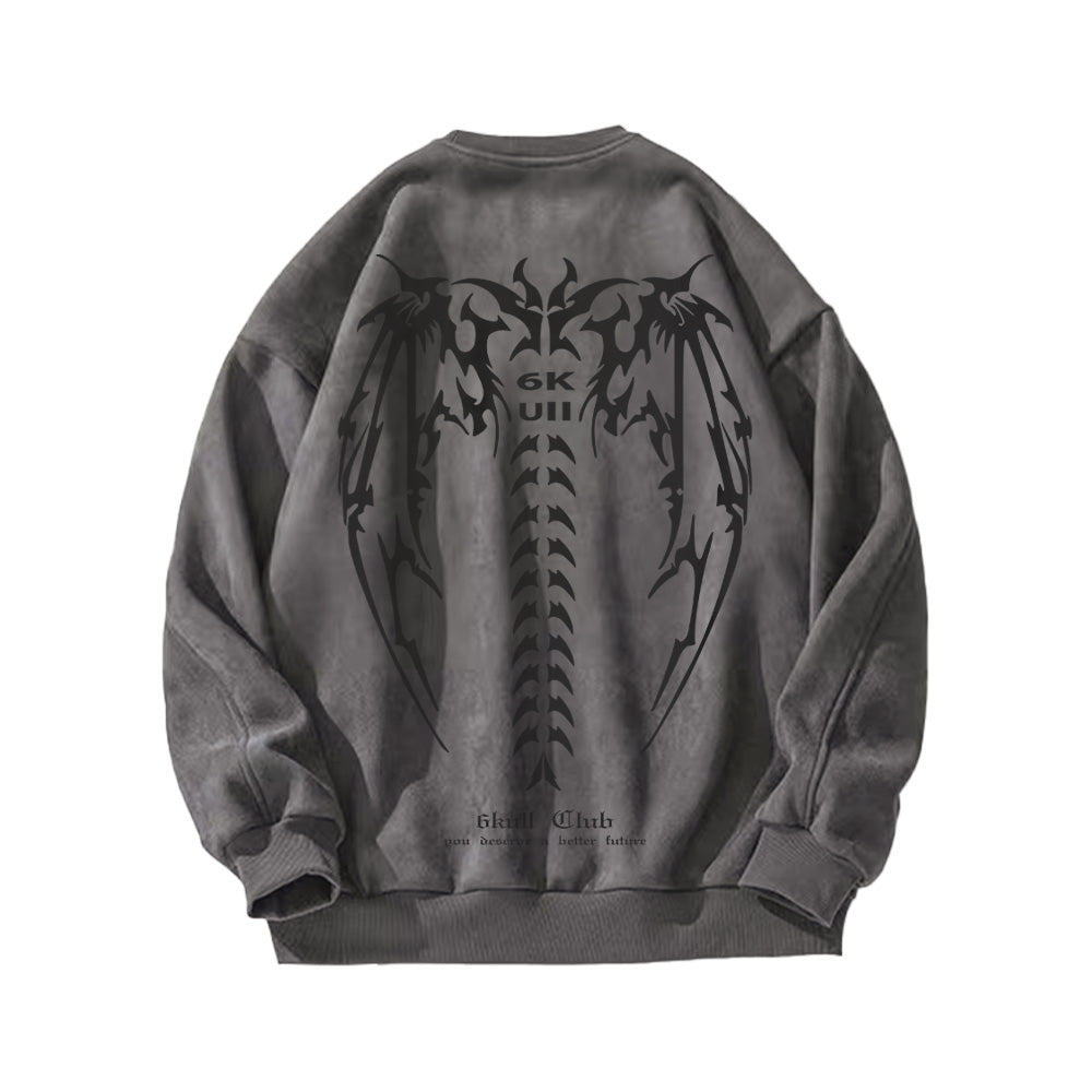 6Kull 666 High Street Suede Sweatshirt