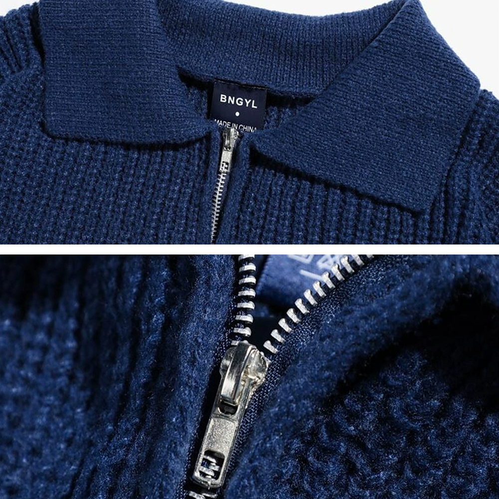 Minimalist Striped Polo Sweater