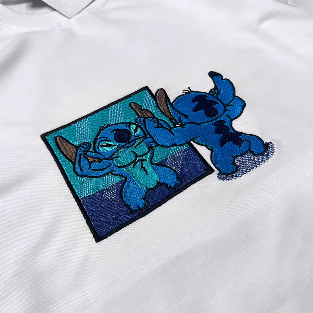 Evokyn Embroidered Mirror Stitch T-Shirt