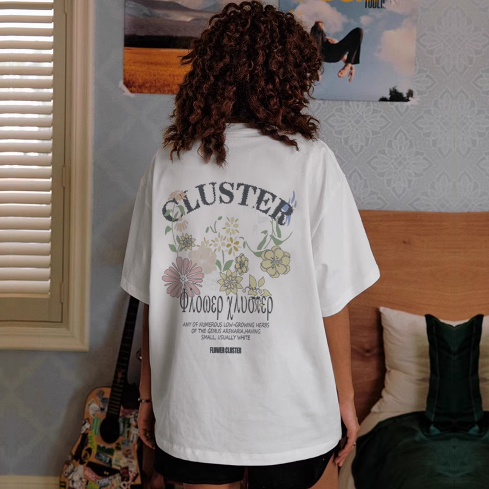 Simple Flower Letters T-Shirt