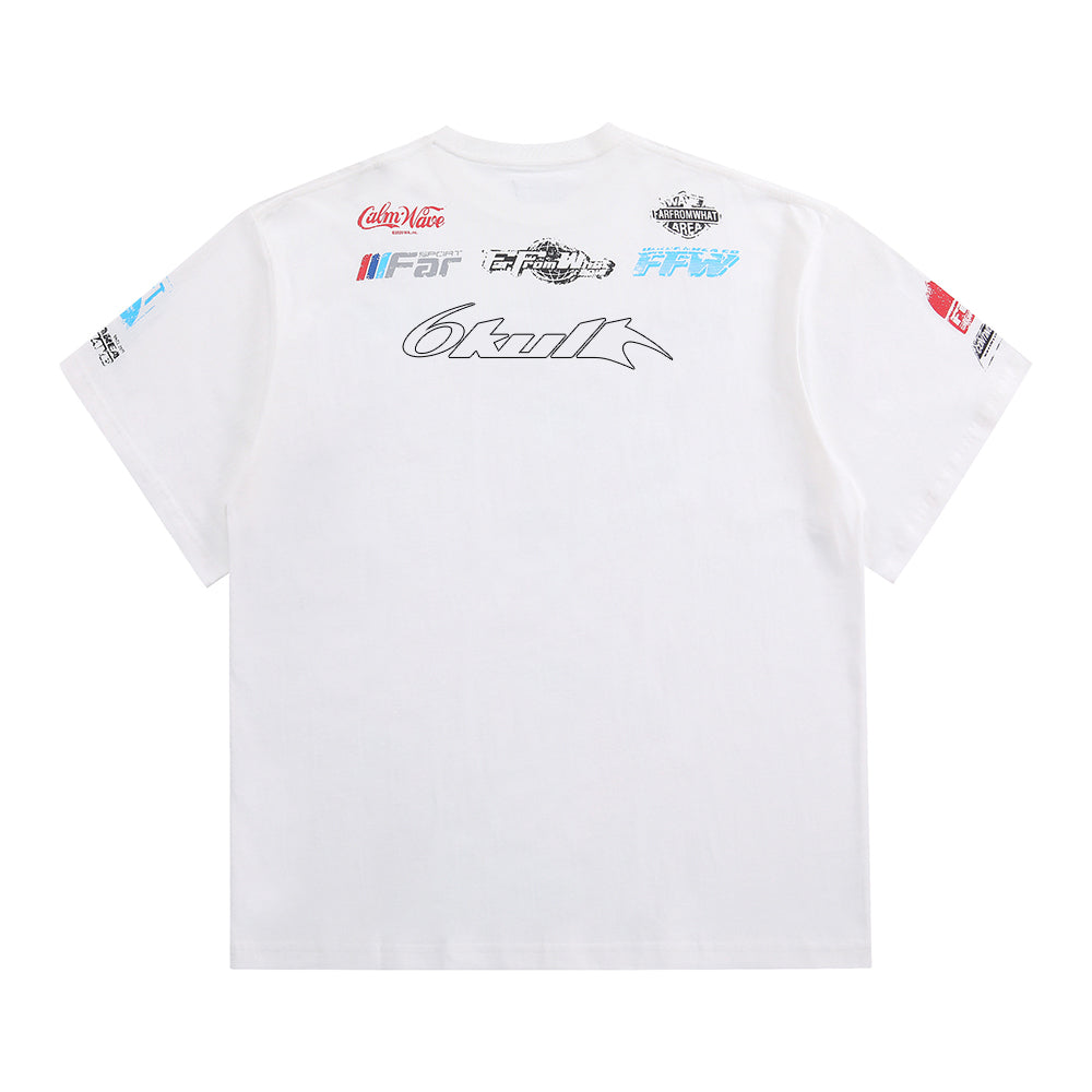 6Kull Washed Brand Print T-Shirt