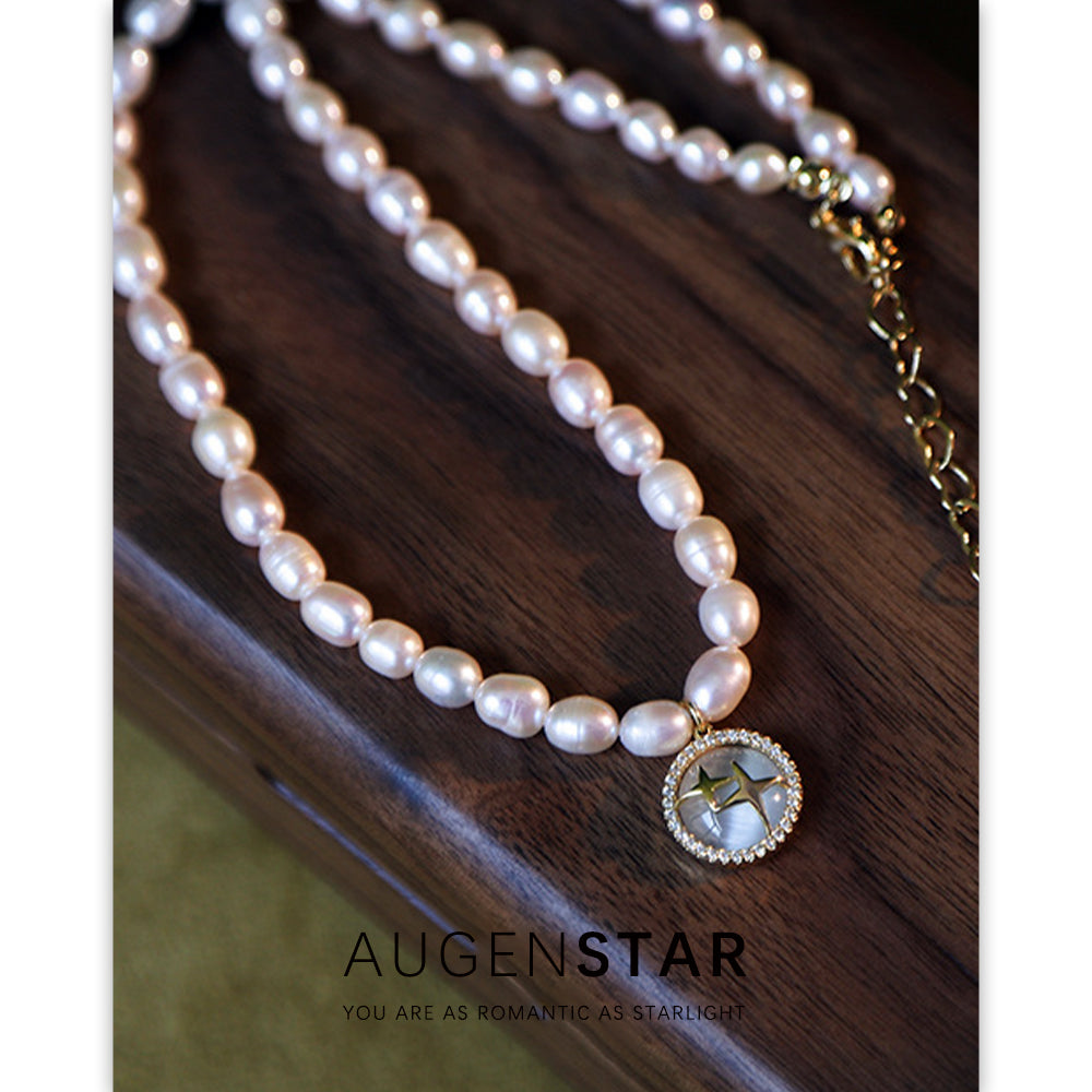 ASR | Elegant Pearl Star Necklace