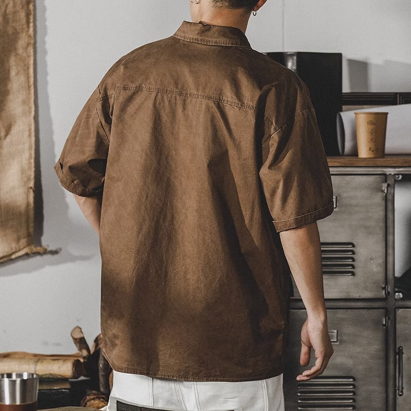American Heavy Retro Washed Old Tough Hunting Shirt