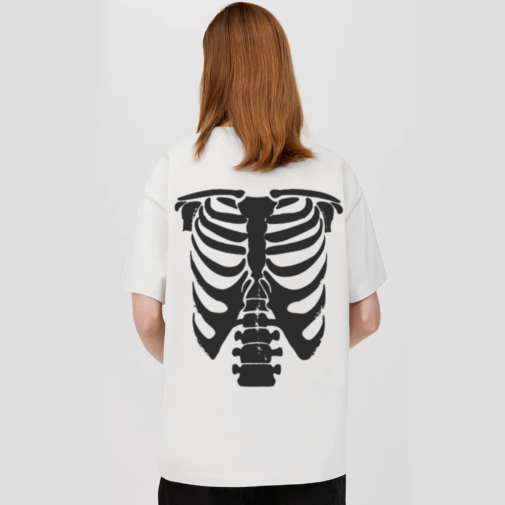 Street Dark Skeleton Graphic T-Shirt