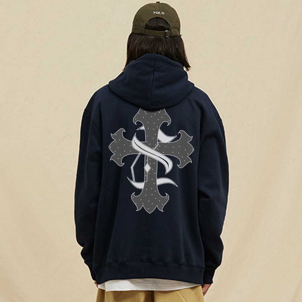 High Street Cross Cotton Hoodie