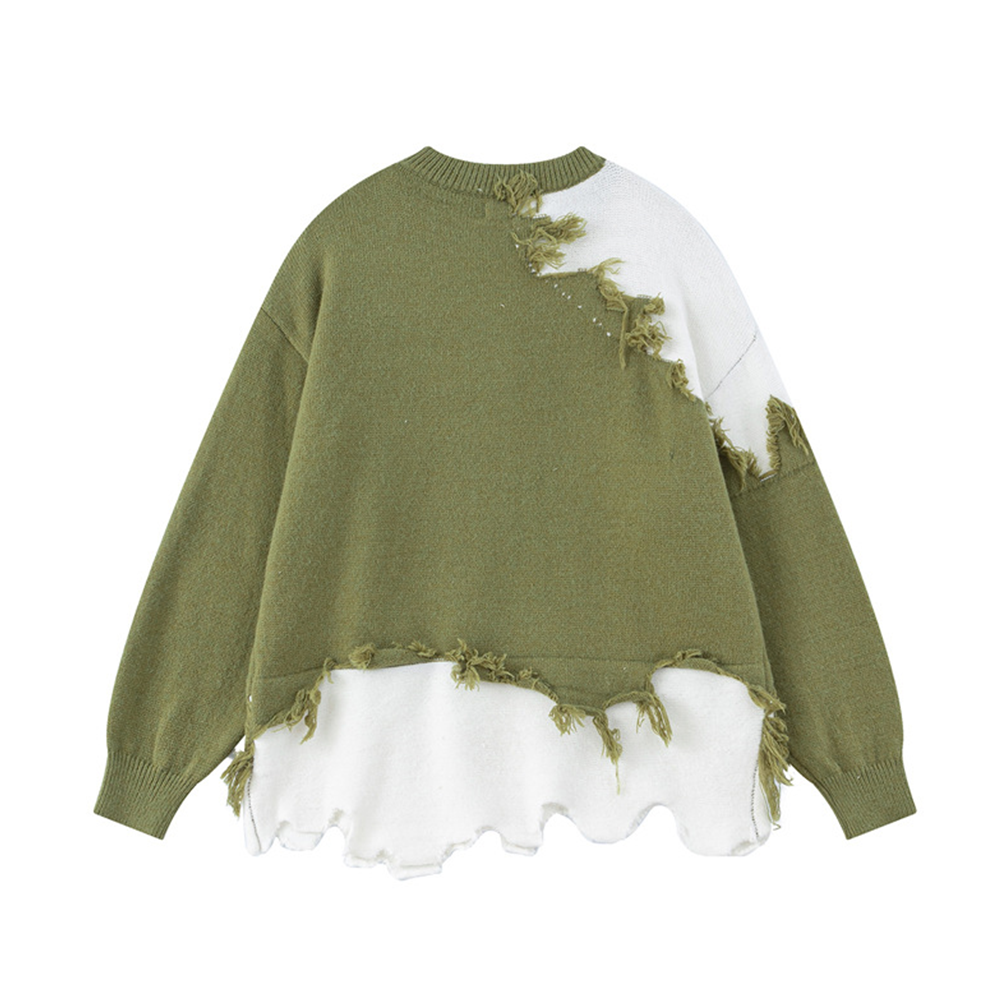 OOC' Irregular Tattered Tassels Sweater