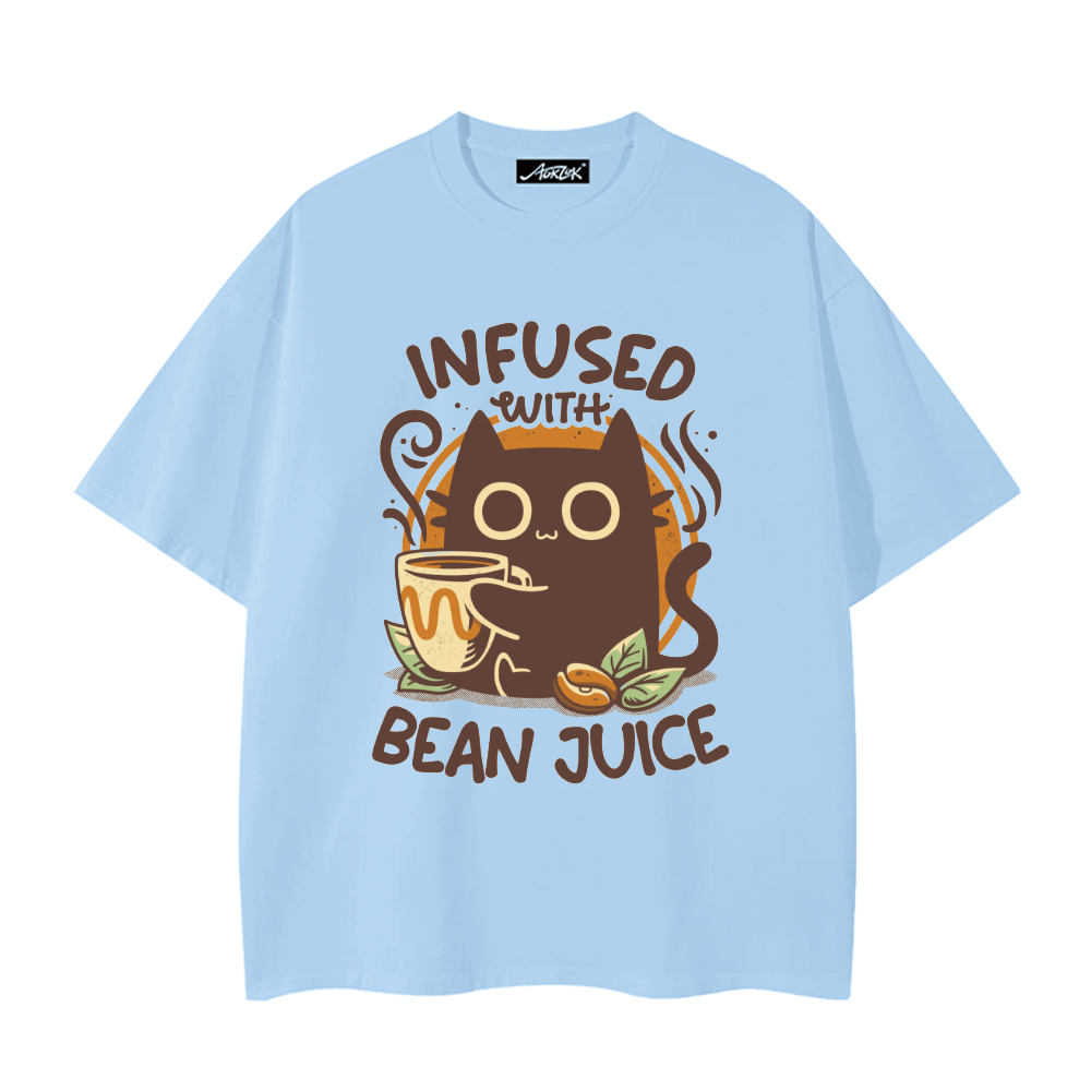 Cat Drinking Coffee T-Shirt