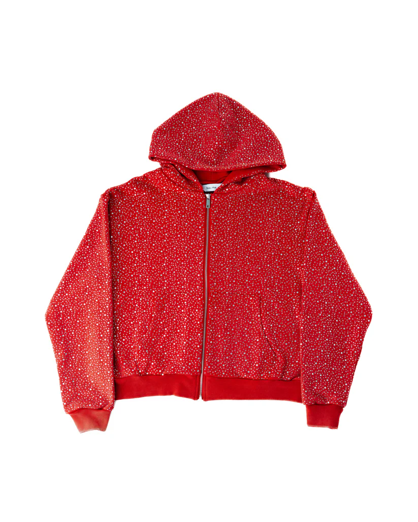 LoopStone Luxury® Hell-Level Handmade Diamond Zipper Hoodie