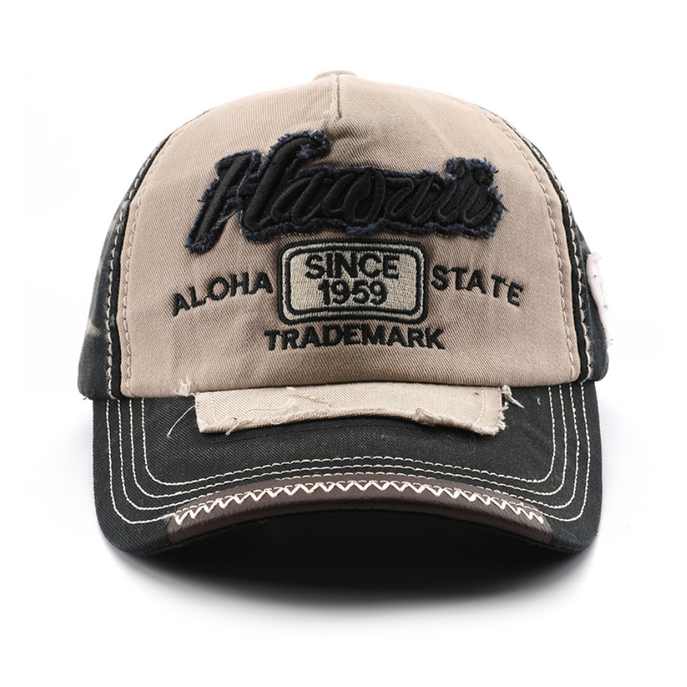 Street Contrast Letter Embroidered Hat