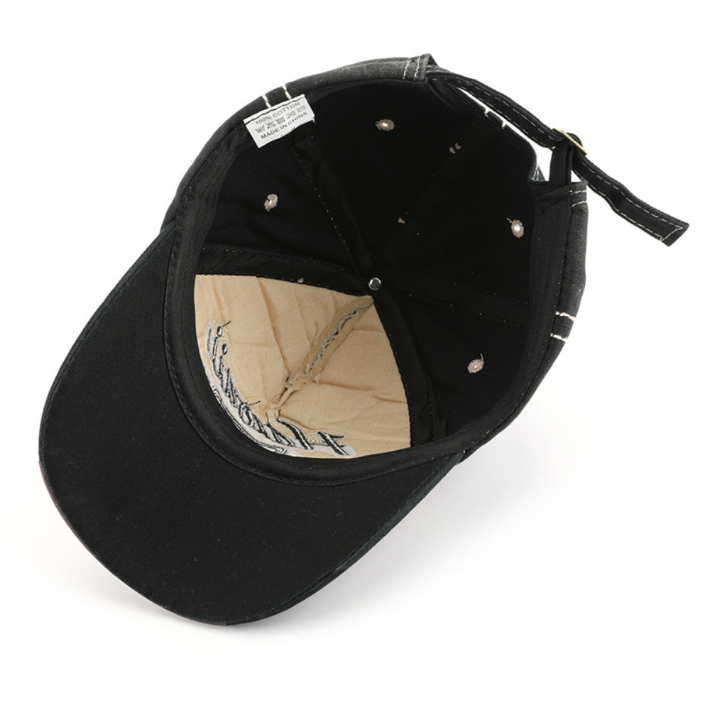 Street Contrast Letter Embroidered Hat