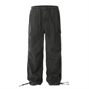 Street Solid Color Paratroop Pants