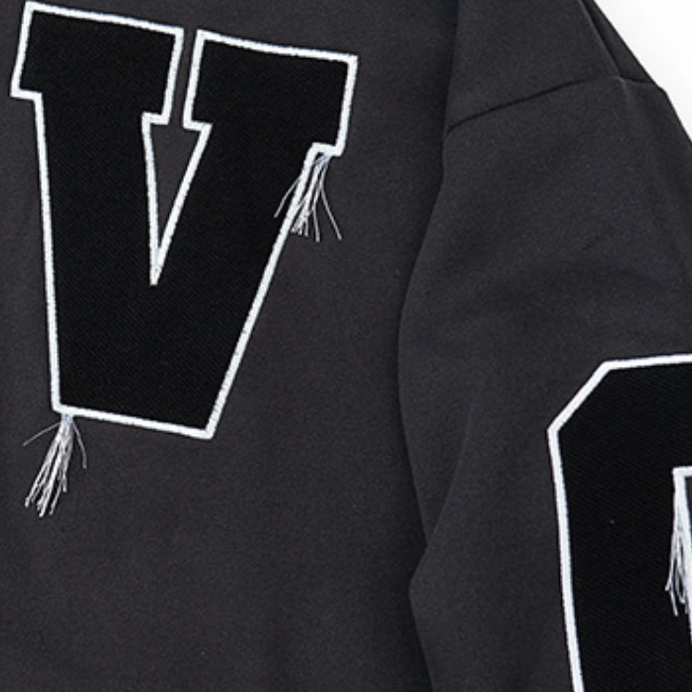 Simple Letter Embroidered Hoodie