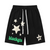 Retro Star Letter Foam Shorts