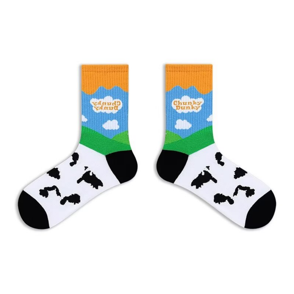 Preppy Contrast Color Socks