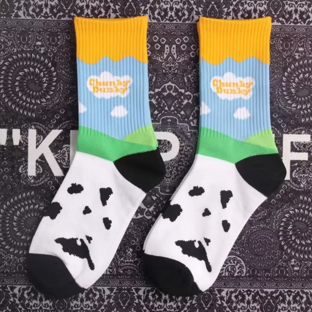 Preppy Contrast Color Socks
