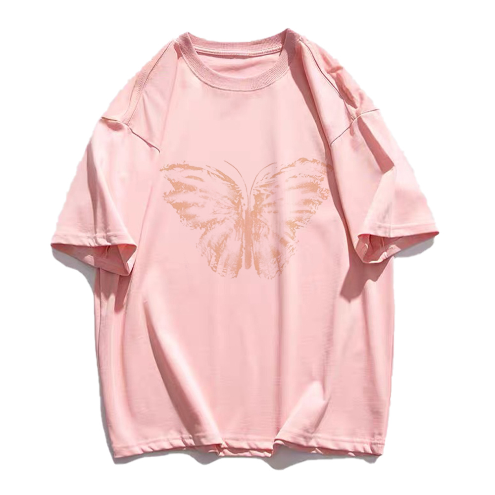 Casual Cotton Butterfly T-shirt