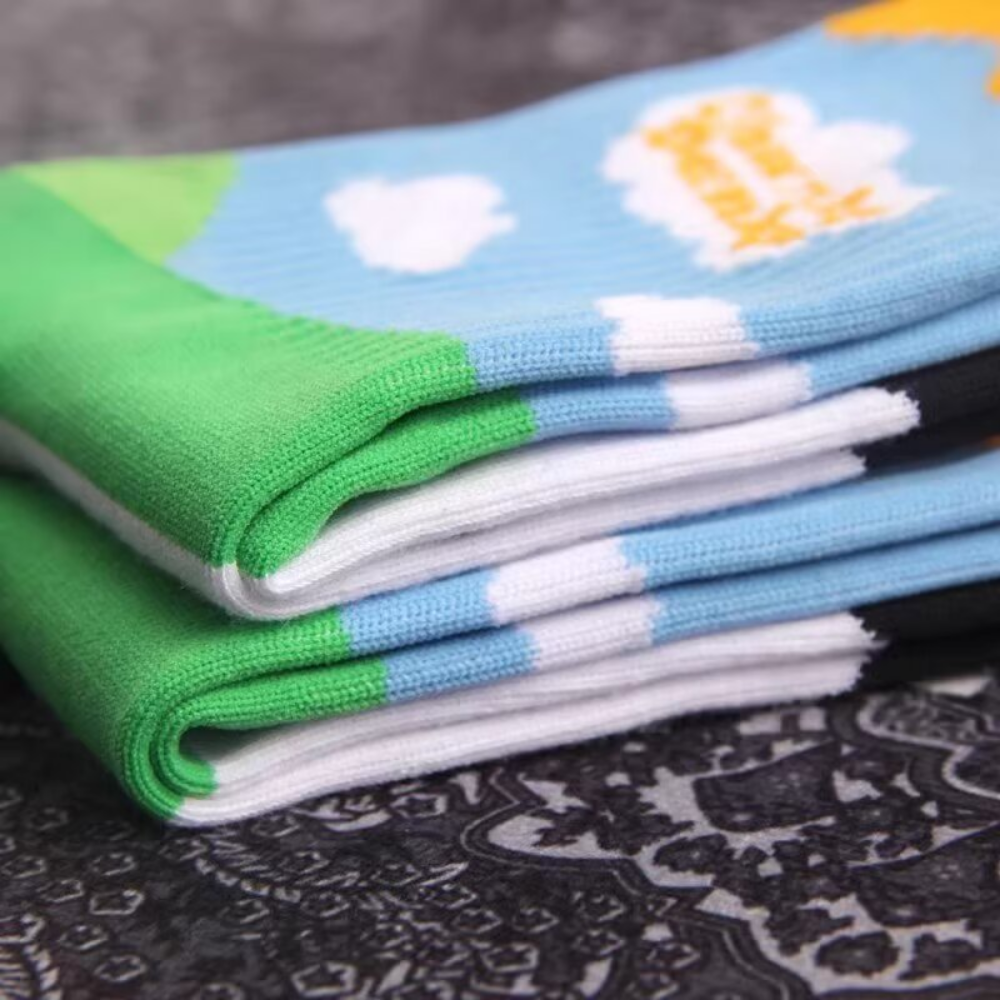 Preppy Contrast Color Socks
