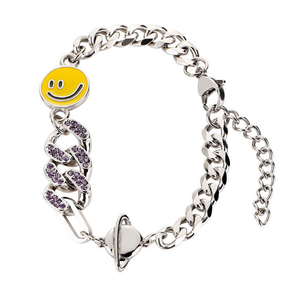 Cute Smiling Planet Diamond Bracelet