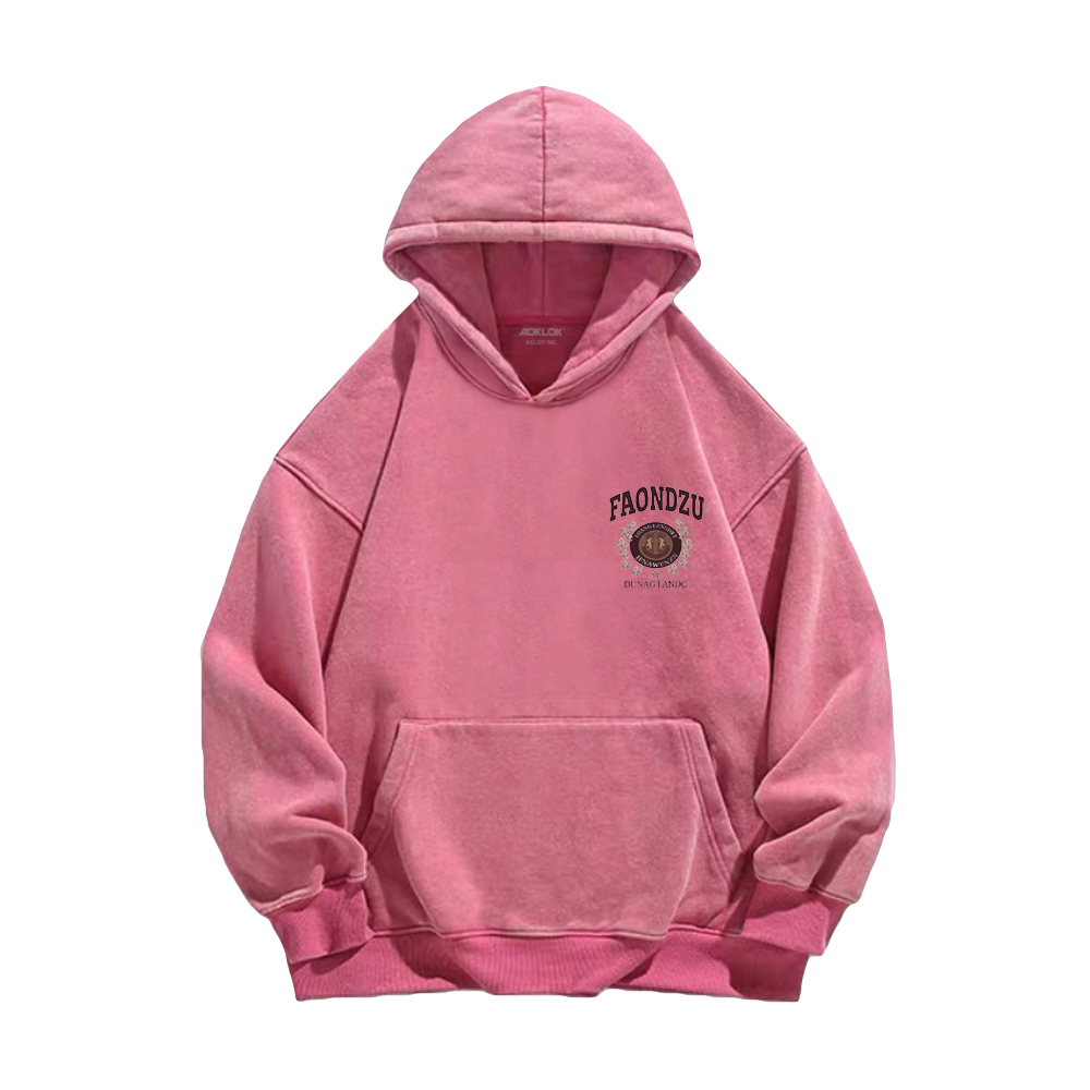 High Street Maple Leaf Letters Washed Hoodie