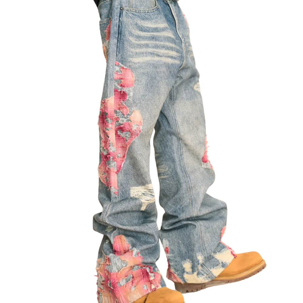 Street Sunset Patchwork Jeans