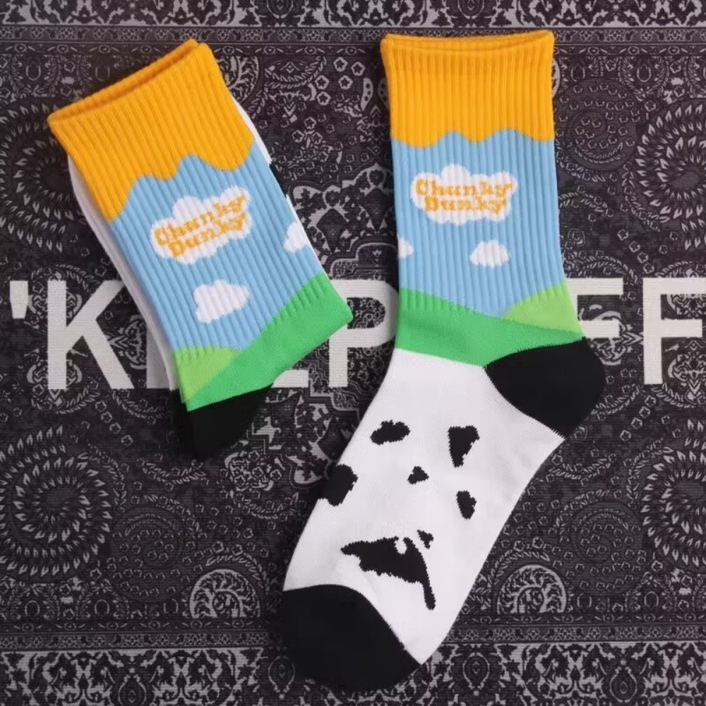 Preppy Contrast Color Socks