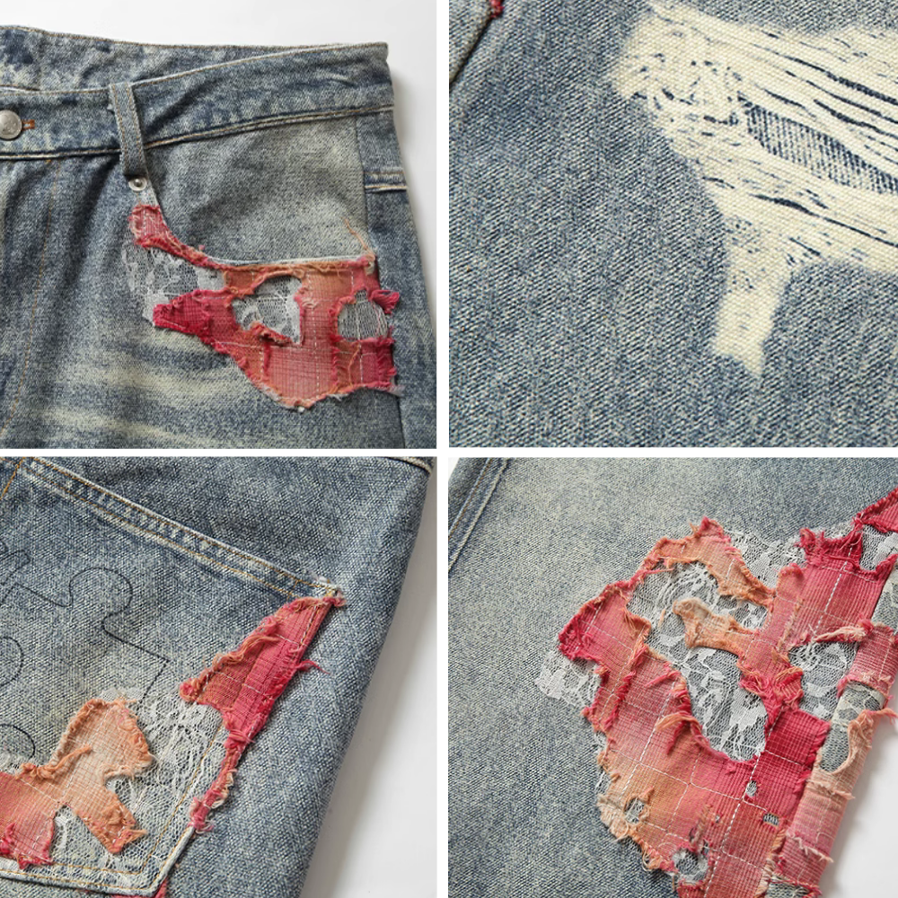 Street Sunset Patchwork Jeans