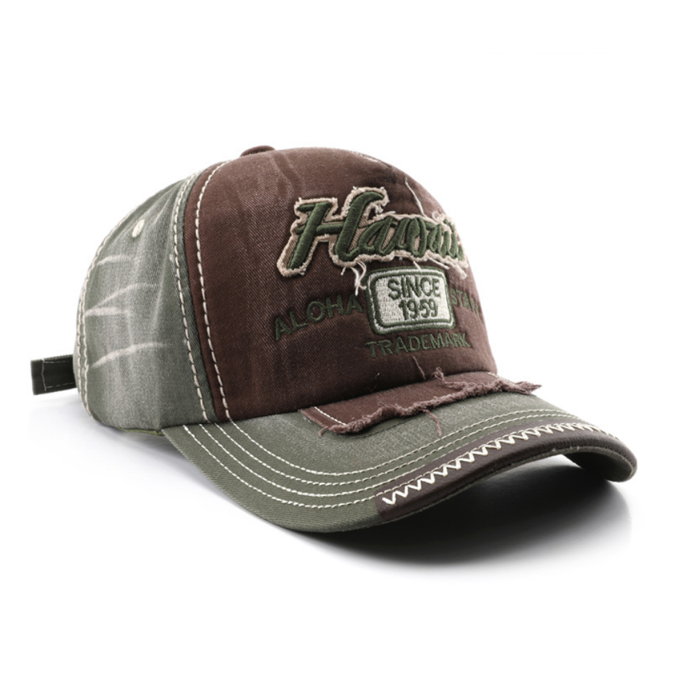 Street Contrast Letter Embroidered Hat