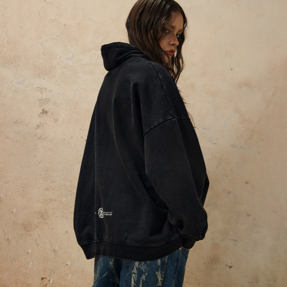 High Street Washed Letter Sweatshirt