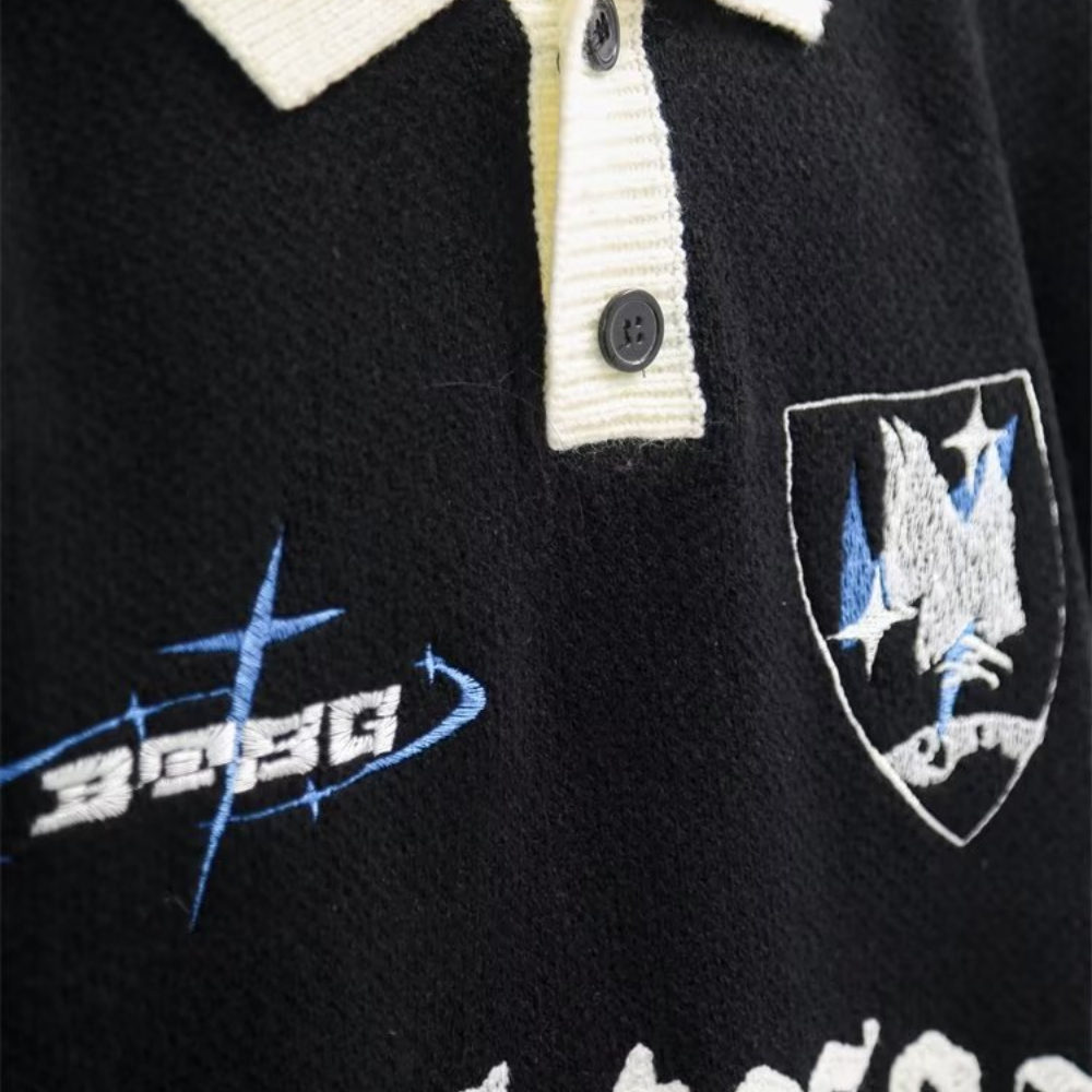 High Street Letter Polo Sweater