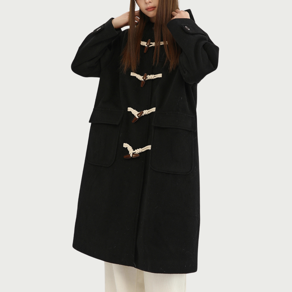 Women's Horn Button Wool Coat